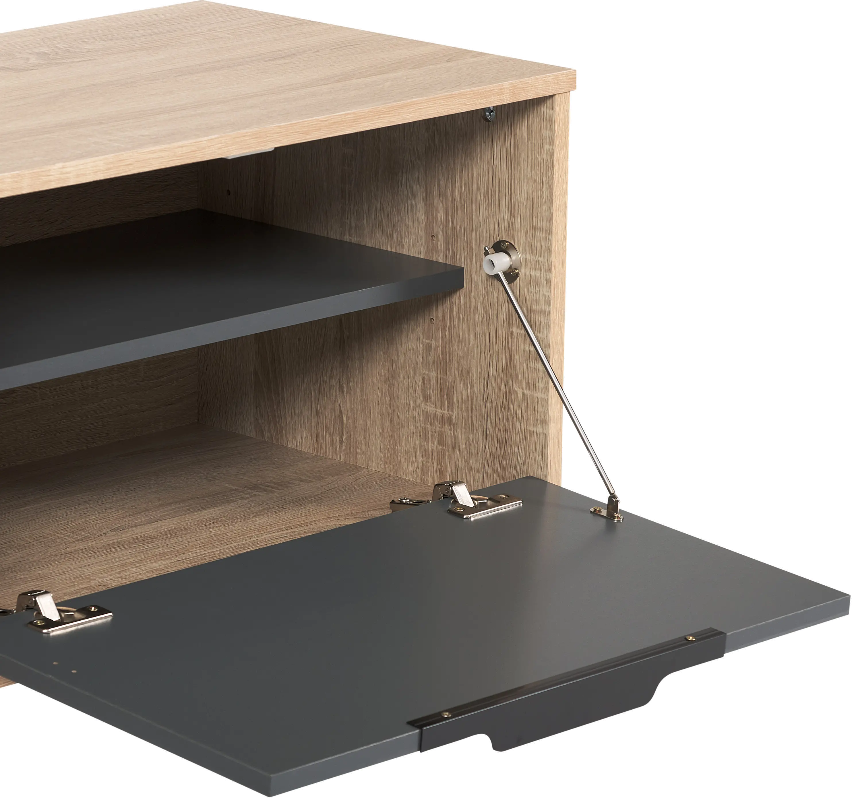 Cole Light Brown Closed Storage TV Stand-9