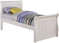 Mission White Twin Sleigh Bed