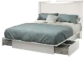 15142 Step One White Full/Queen Bed and Headboard Set - South Shore