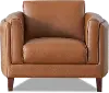 Pacer Nutmeg Top Grain Leather Chair
