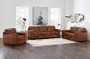 Chatsworth Brown Leather 3 Piece Set with Loveseat