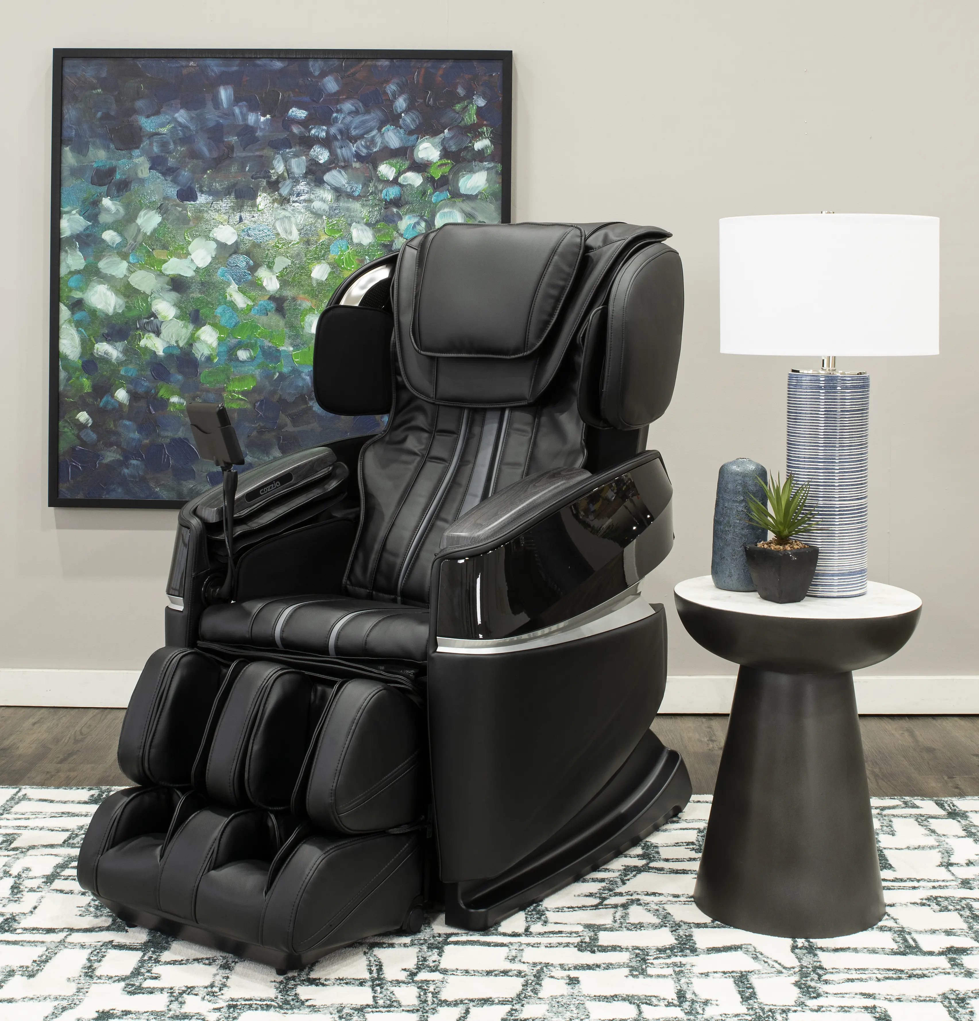 CZ-681/MSG/CHR/BLACK Cozzia Black CZ-681 Zen 3D Pro Massage Chair-2