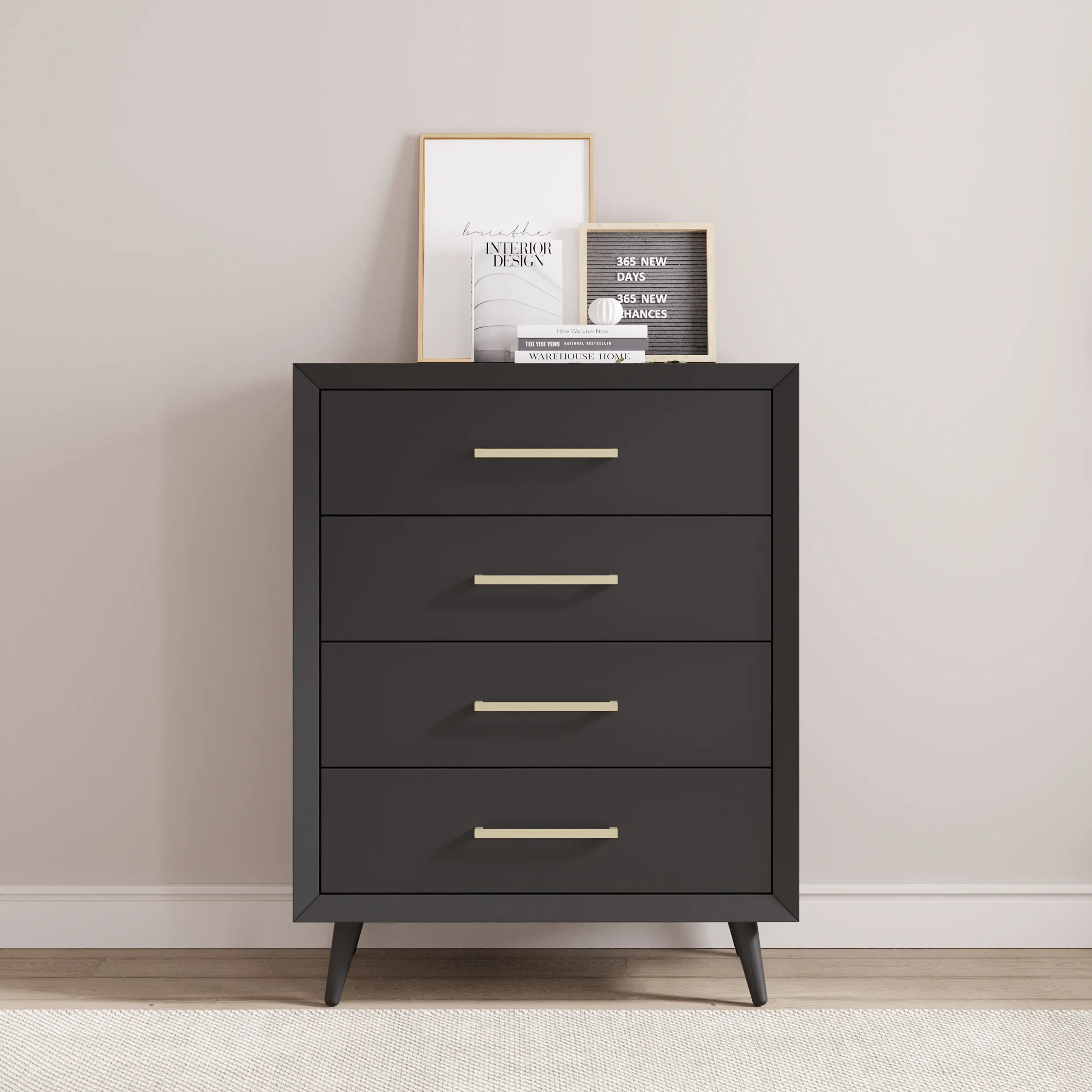 F03302.89 Cranbrook Ebony 4-Drawer Chest of Drawers-2