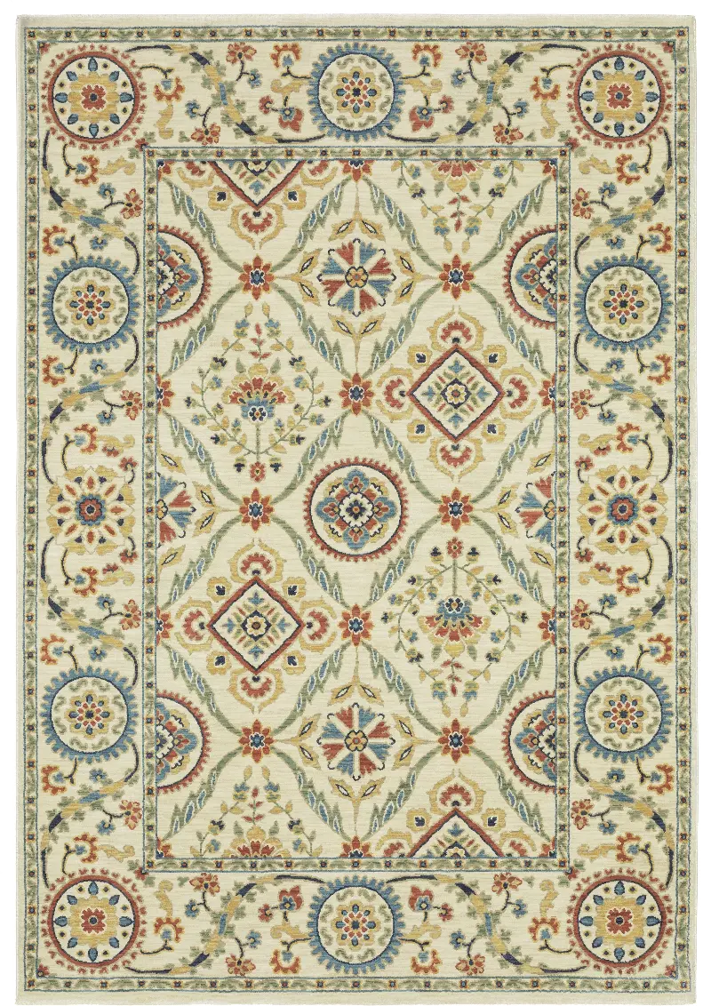 Francesca 5 x 8 Jewel Multicolor Area Rug
