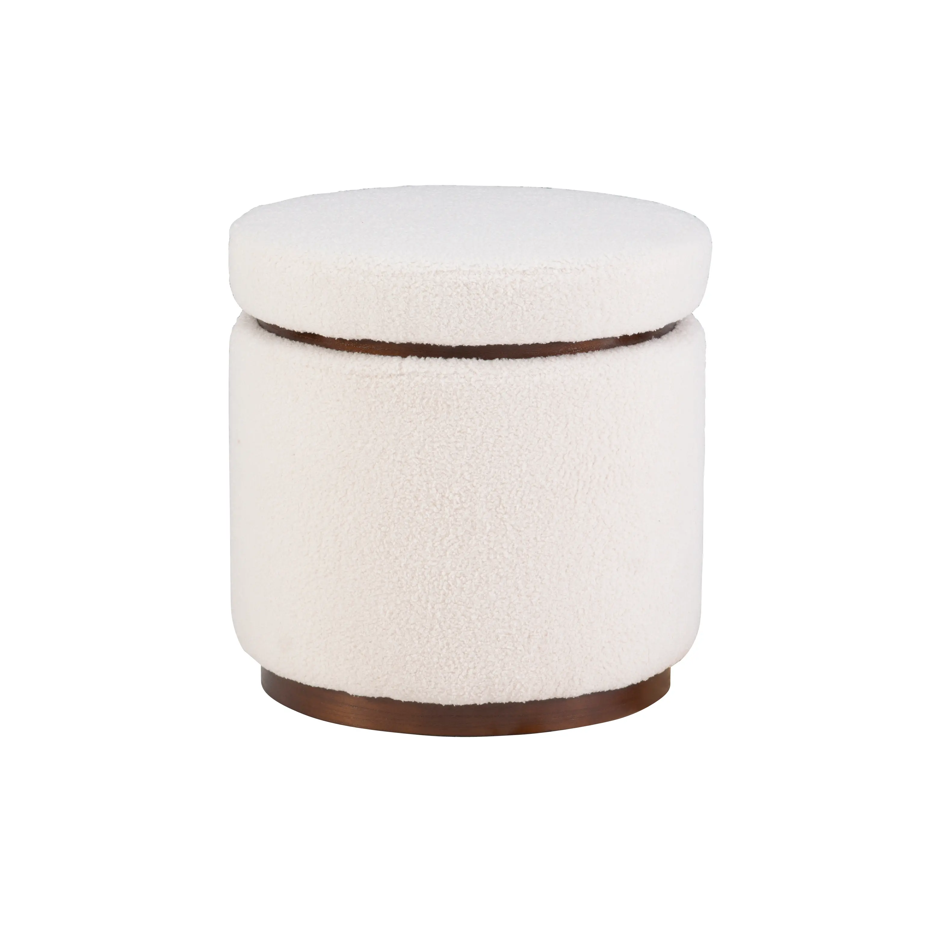 18 Inch Natural Walnut Ottoman-1