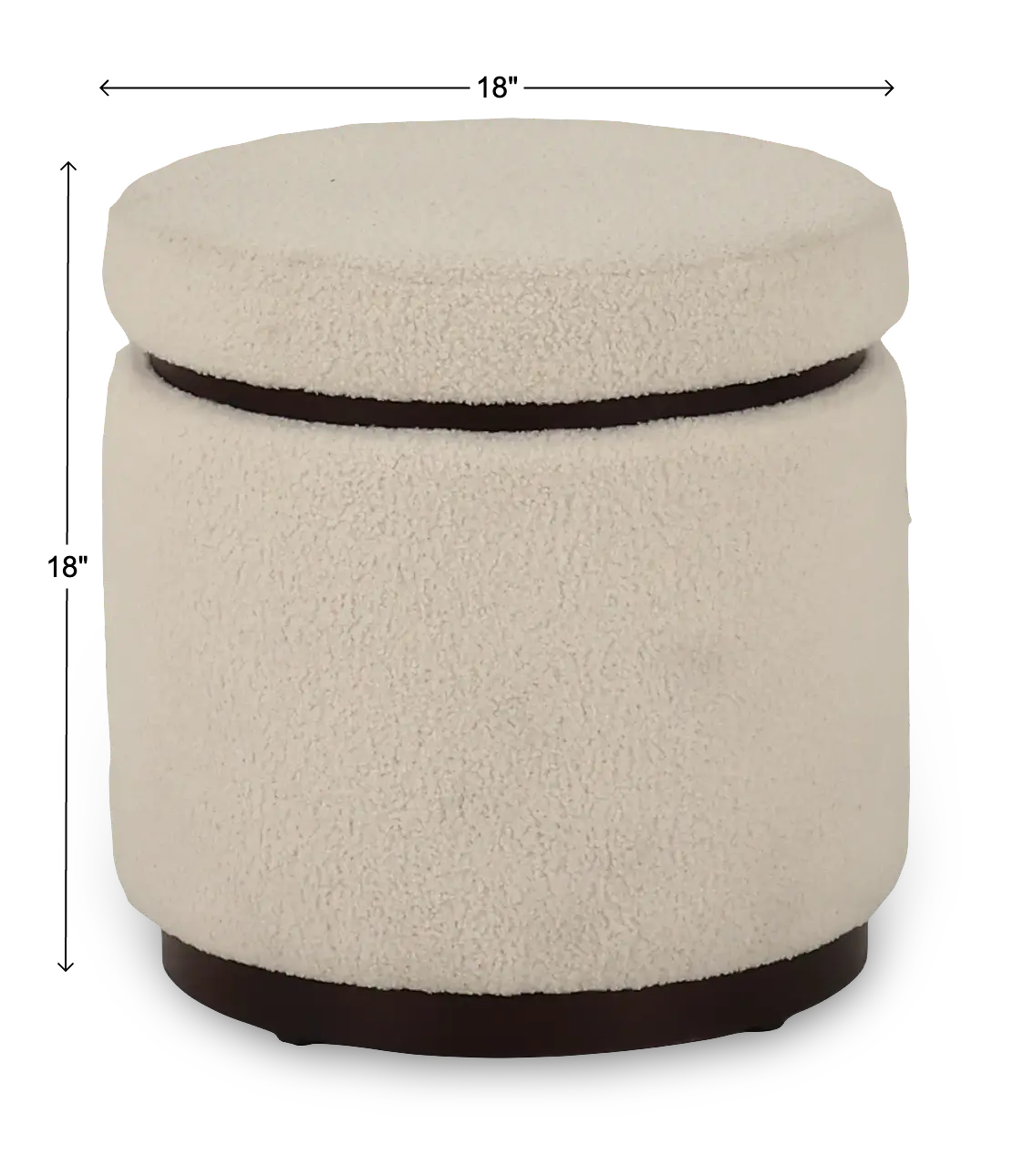 18 Inch Natural Walnut Ottoman-3