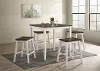 IDF-3124WHPT5PK Silva White 5 Piece Counter Height Dining Set