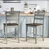 IDF-3125LG-PC Elda Light Gray Counter Height Stool, Set of 2
