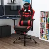IDF-6006-RD Nosse Faux Leather Red and Black Swivel Gaming Chair