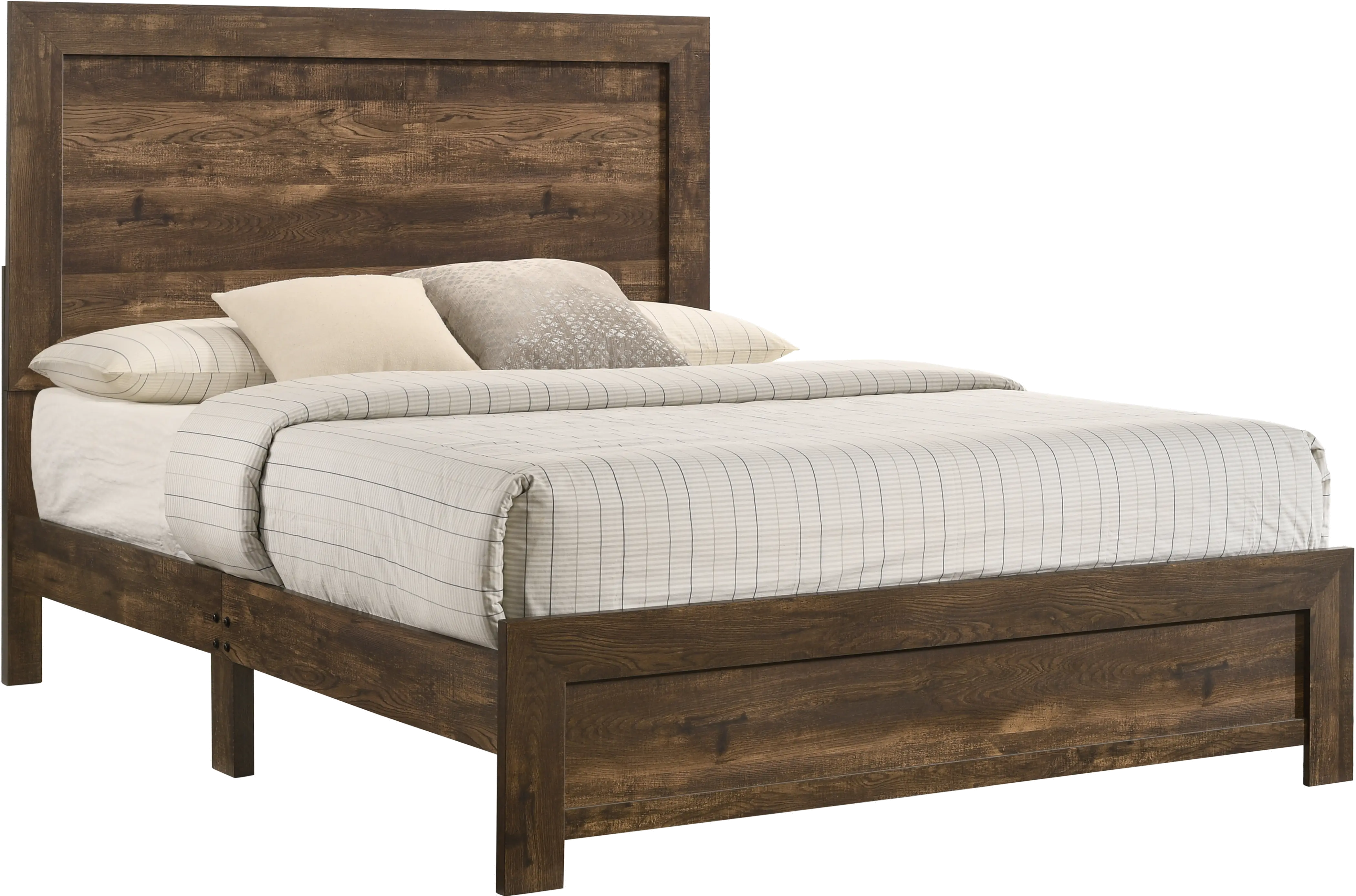 IDF-7124WN-Q Kodo Walnut Brown Queen Bed-4