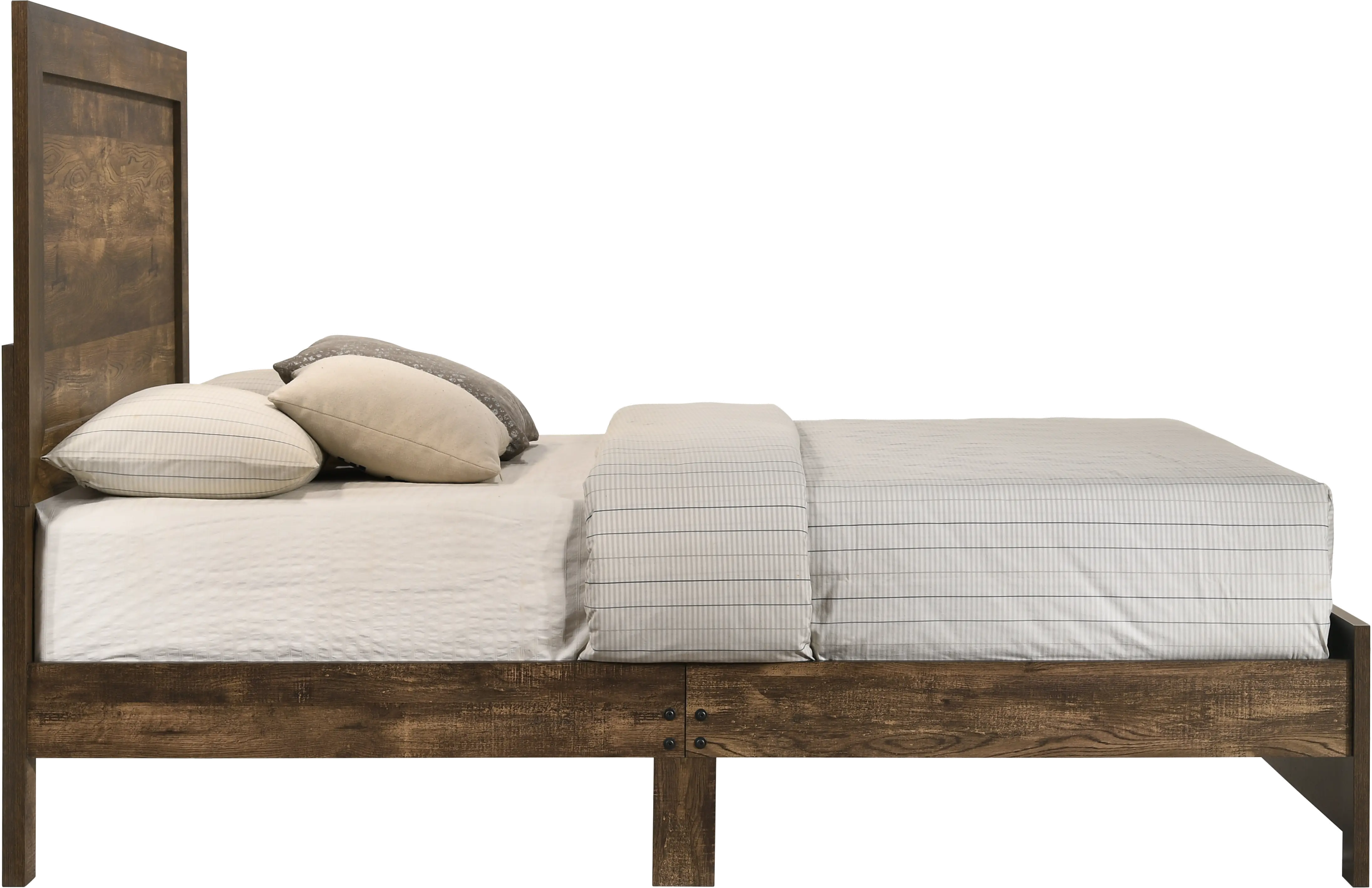 IDF-7124WN-Q Kodo Walnut Brown Queen Bed-5
