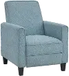 IDF-AC827BL Ducee Blue Fabric Push Back Chair