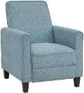 IDF-AC827BL Ducee Blue Fabric Push Back Chair