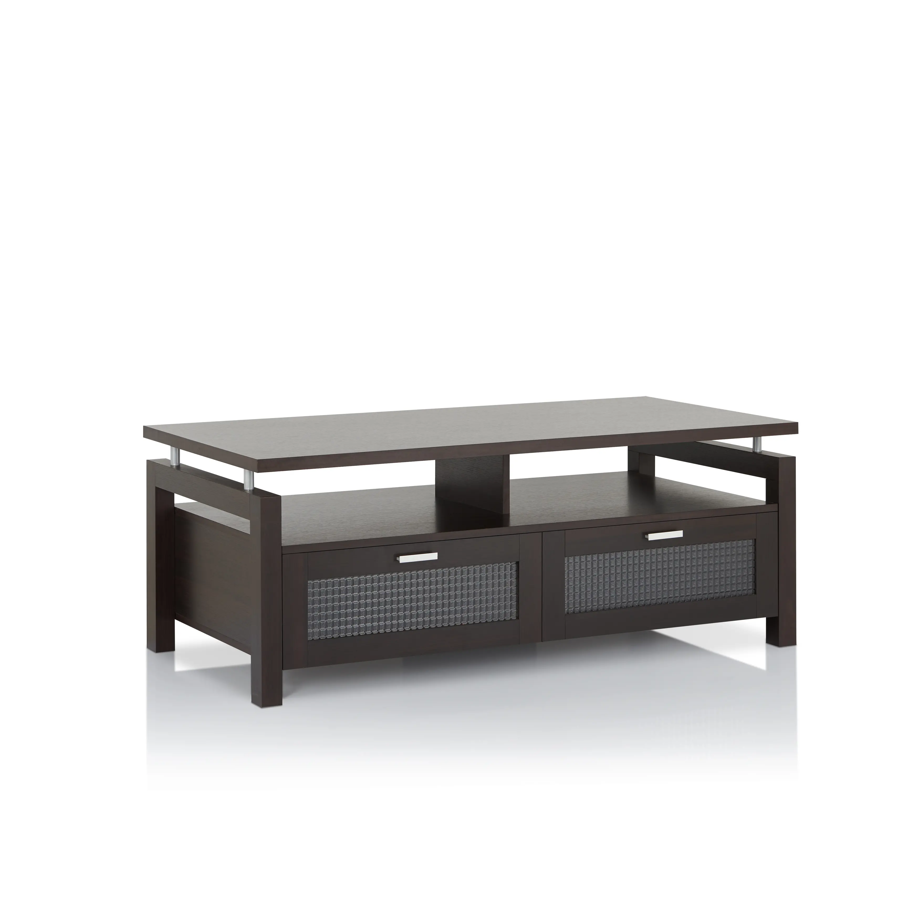 YNJ-1531C5 Tayler Espresso Brown Storage Coffee Table-1