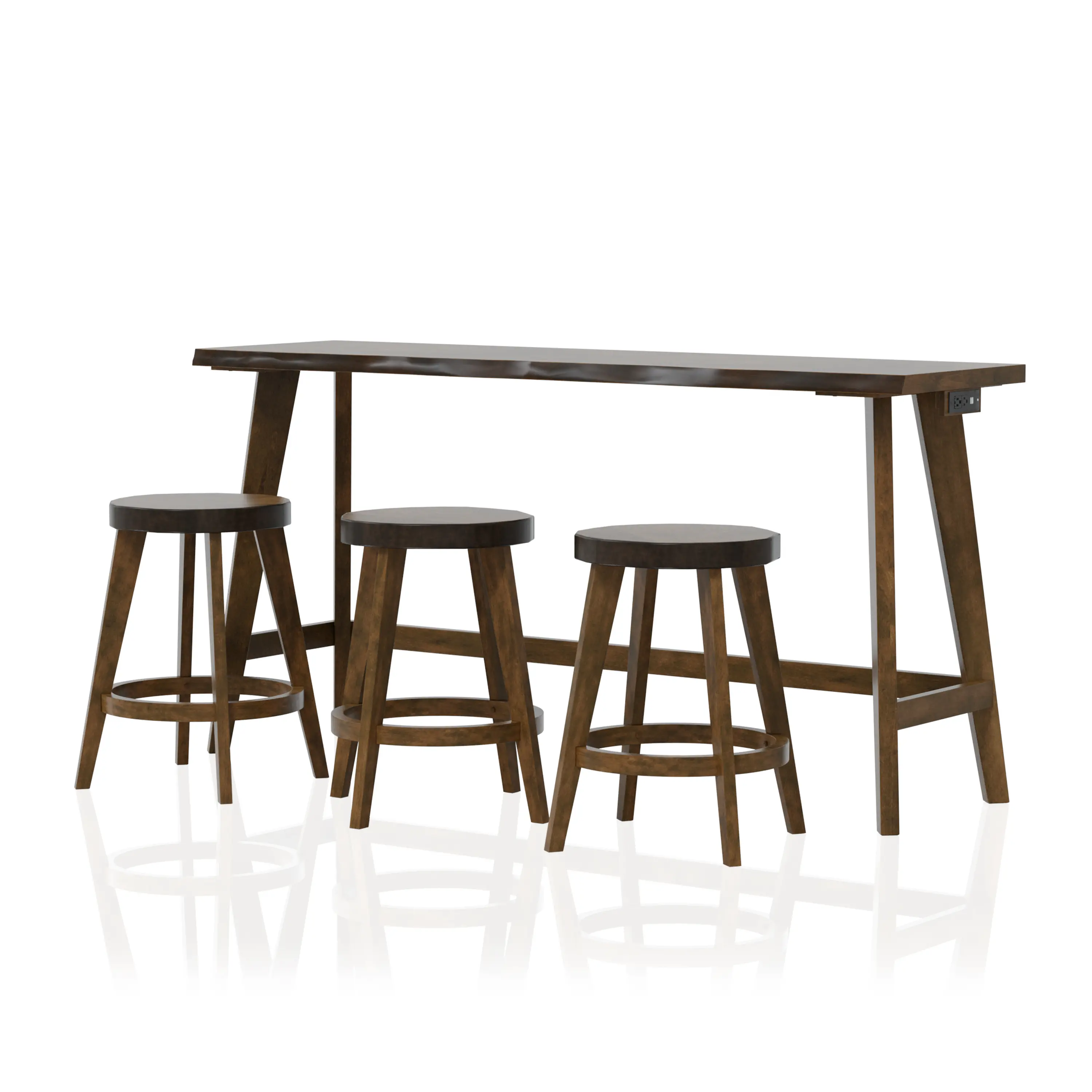IDF-3129PT-4PK Belma Dark Brown 4 Piece Counter Height Dining Set-1