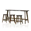 IDF-3129PT-4PK Belma Dark Brown 4 Piece Counter Height Dining Set