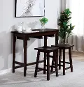 IDF3475EXPT3PK Elda Espresso Brown 3 Piece Counter Height Dining Set