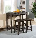 IDF3475GYPT3PK Elda Dark Gray 3 Piece Counter Height Dining Set