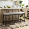 IDF-3979DG-PBN Weighton Dark Gray Counter Height Dining Bench