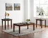 IDF-4389DK-3PK Korlyn Walnut Brown 3 Piece Coffee Table Set