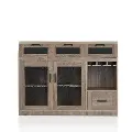 HFW-1675C13 Coffman Brown Buffet with Wine Storage