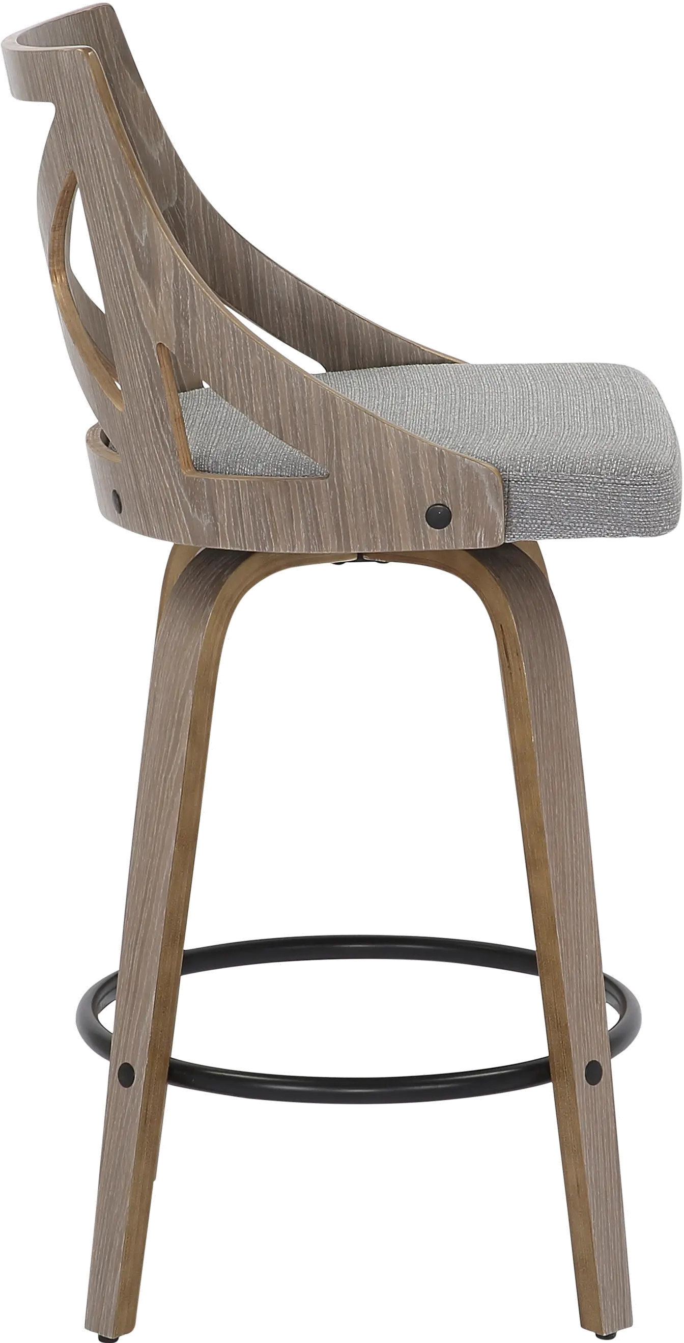 B26-CHARLOT LGYGY2 Charlotte Gray & Light Gray Wood Counter Stool, Set of 2-5