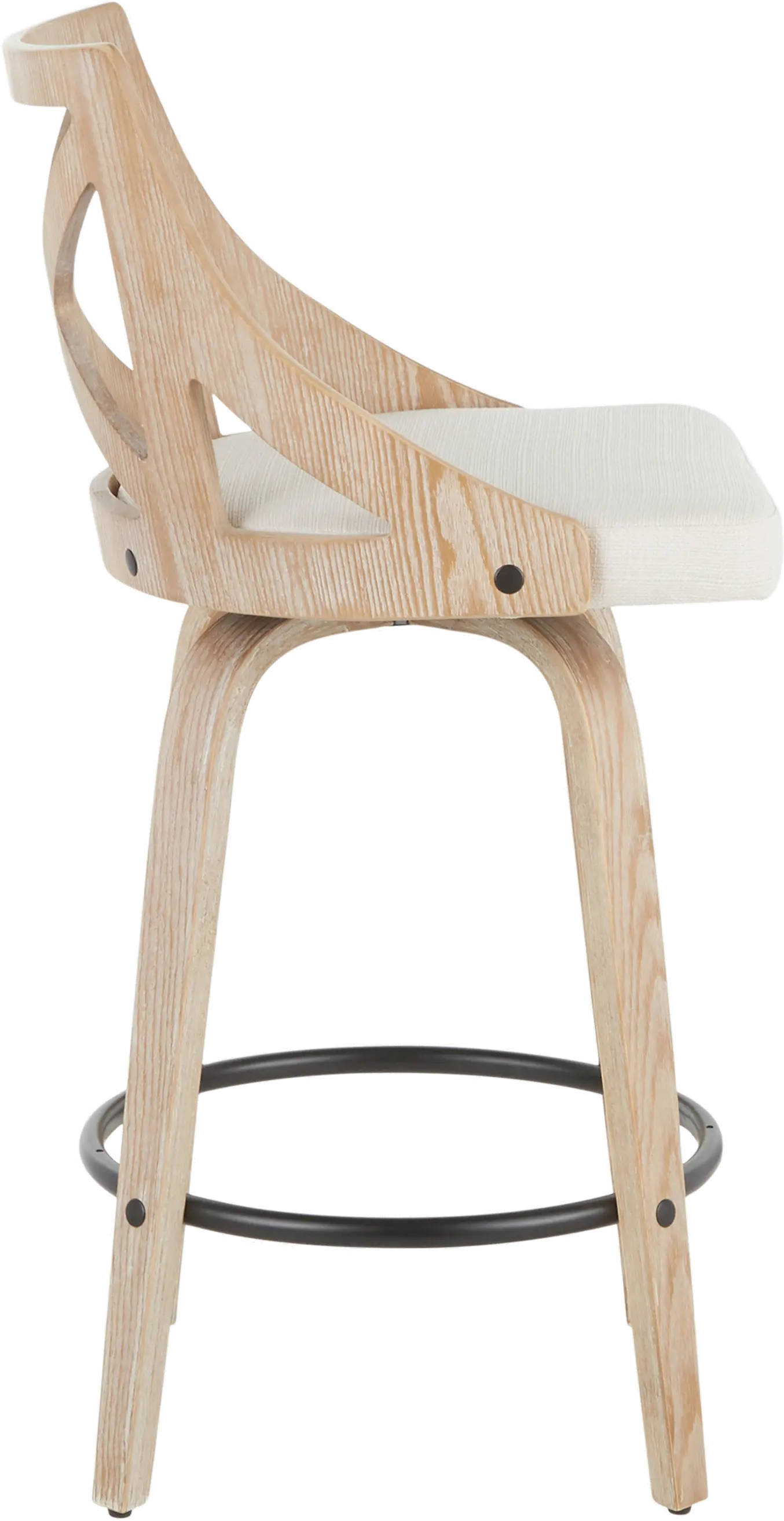 B26-CHARLOT2-SWVQ WWCR2 Charlotte Cream & White-Washed Wood Counter Stool, Set of 2-5