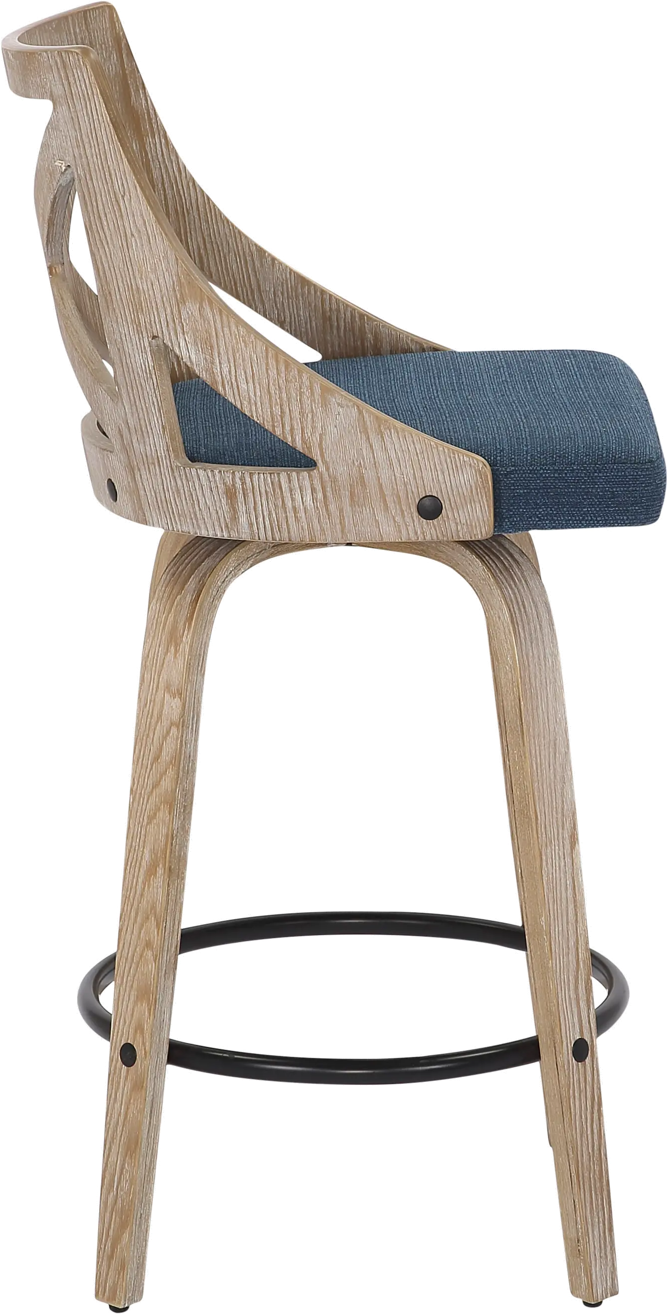 B26-CHARLOT WWBU2 Charlotte Blue & White-Washed Wood Counter Stool, Set of 2-5