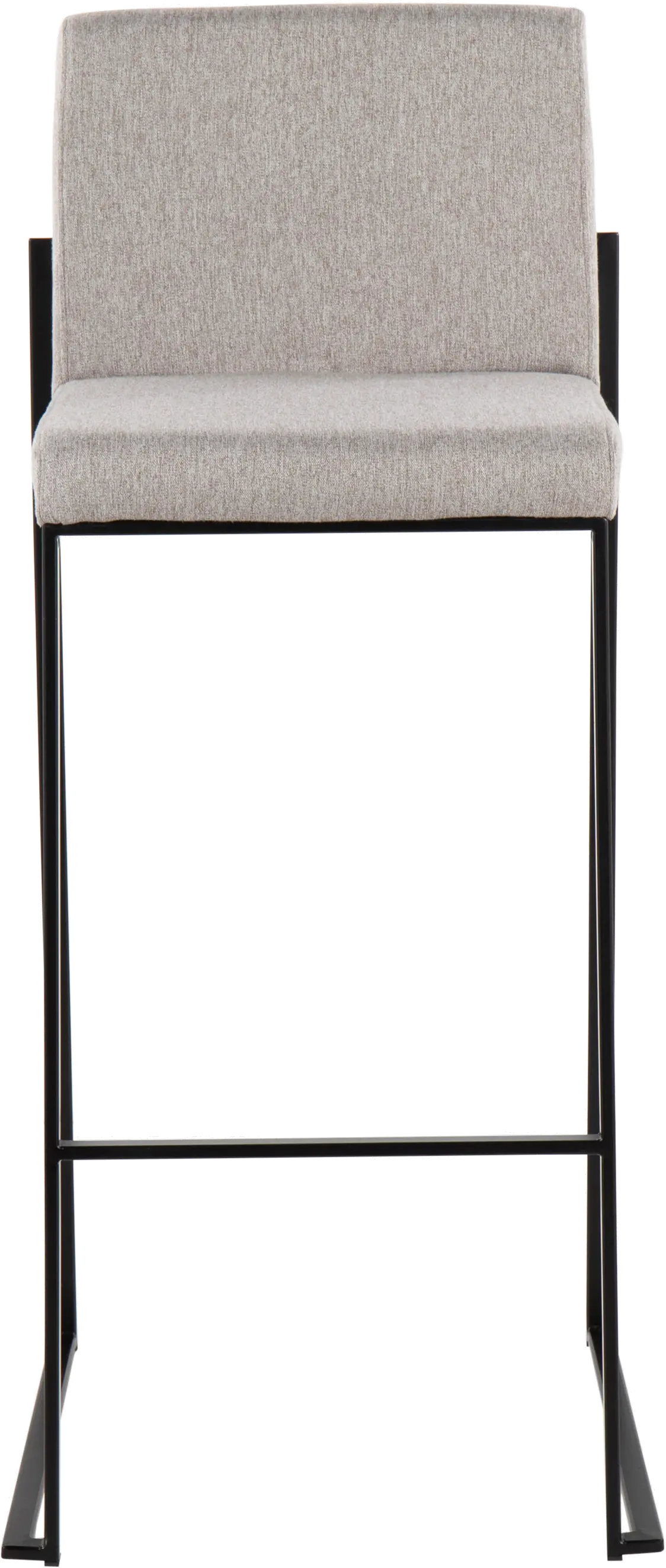 B30-FUJIHB BKFGY2 Fuji Black and Light Gray Bar Stool, Set of 2-3