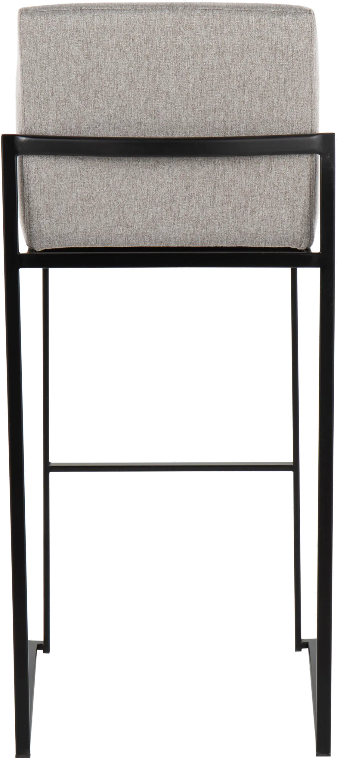 B30-FUJIHB BKFGY2 Fuji Black and Light Gray Bar Stool, Set of 2-5