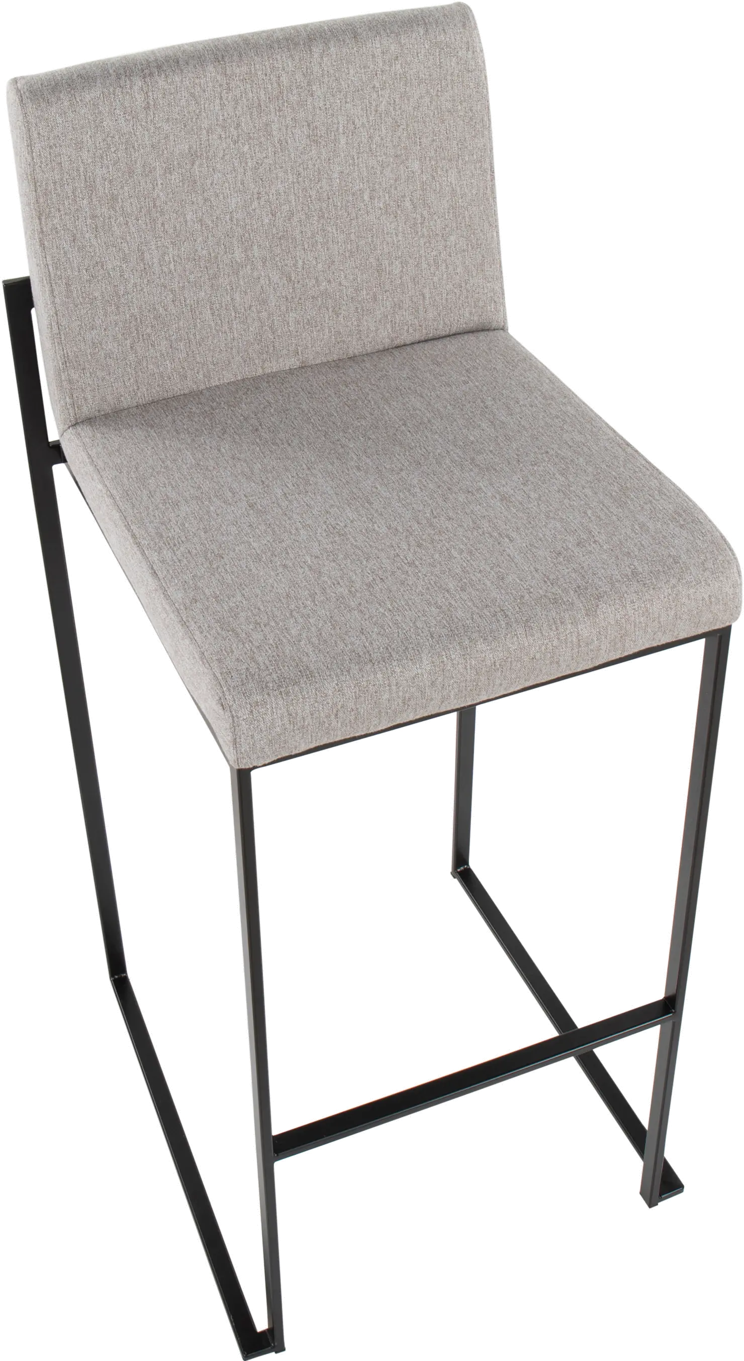 B30-FUJIHB BKFGY2 Fuji Black and Light Gray Bar Stool, Set of 2-6