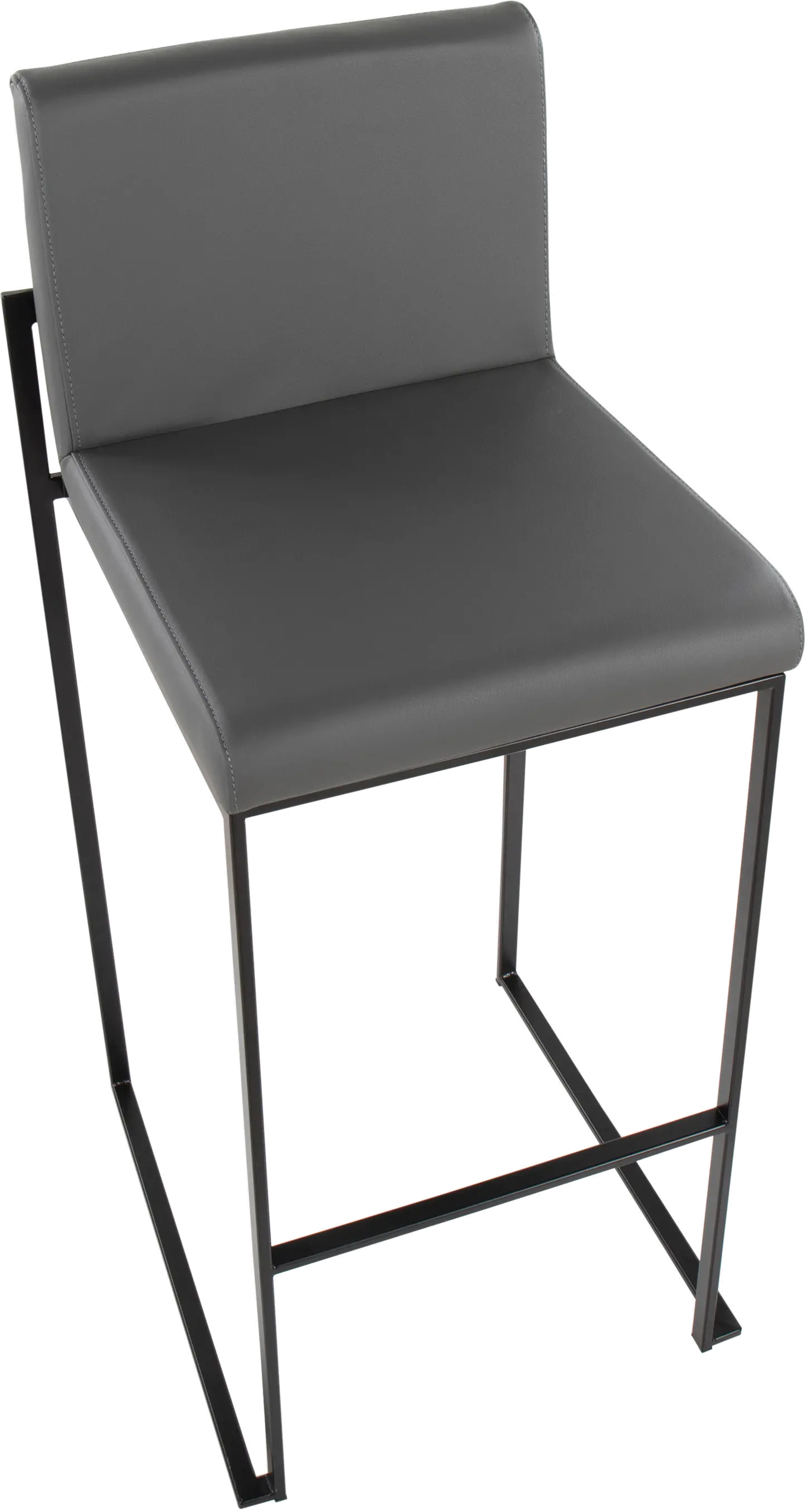 B30-FUJIHB BKGY2 Fuji Black and Gray Bar Stool, Set of 2-6