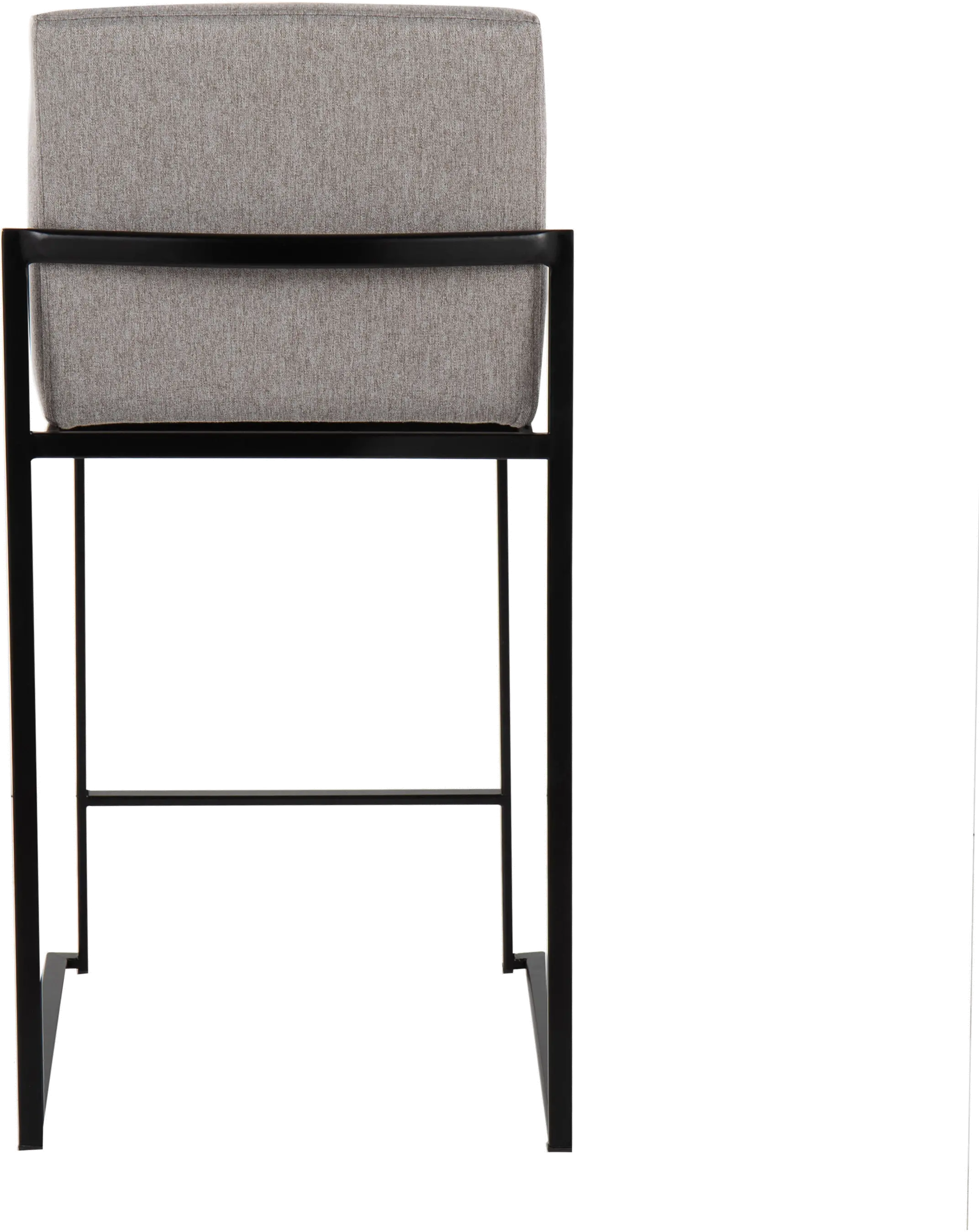B26-FUJIHB BKFGY2 Fuji Black and Light Gray Counter Height Stool, Set of 2-5