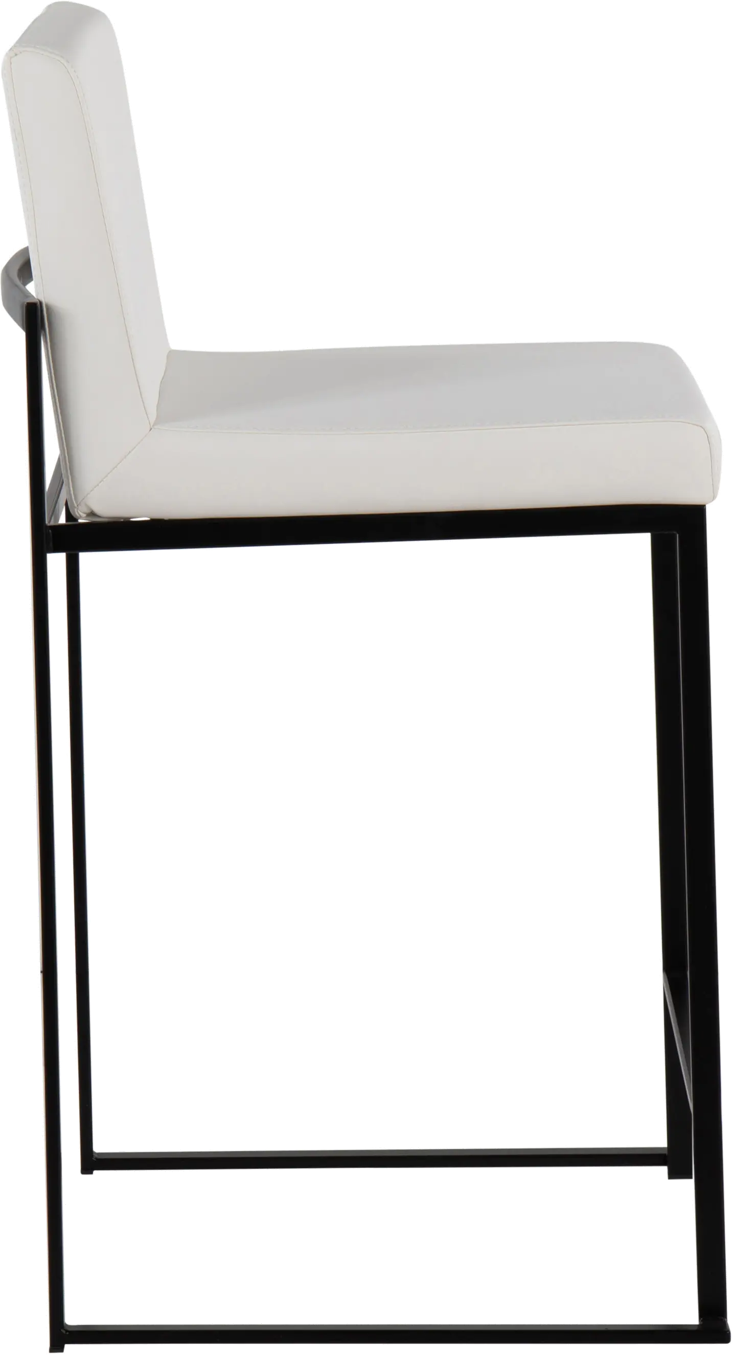 B26-FUJIHB BKW2 Fuji Black and White Counter Height Stool, Set of 2-4