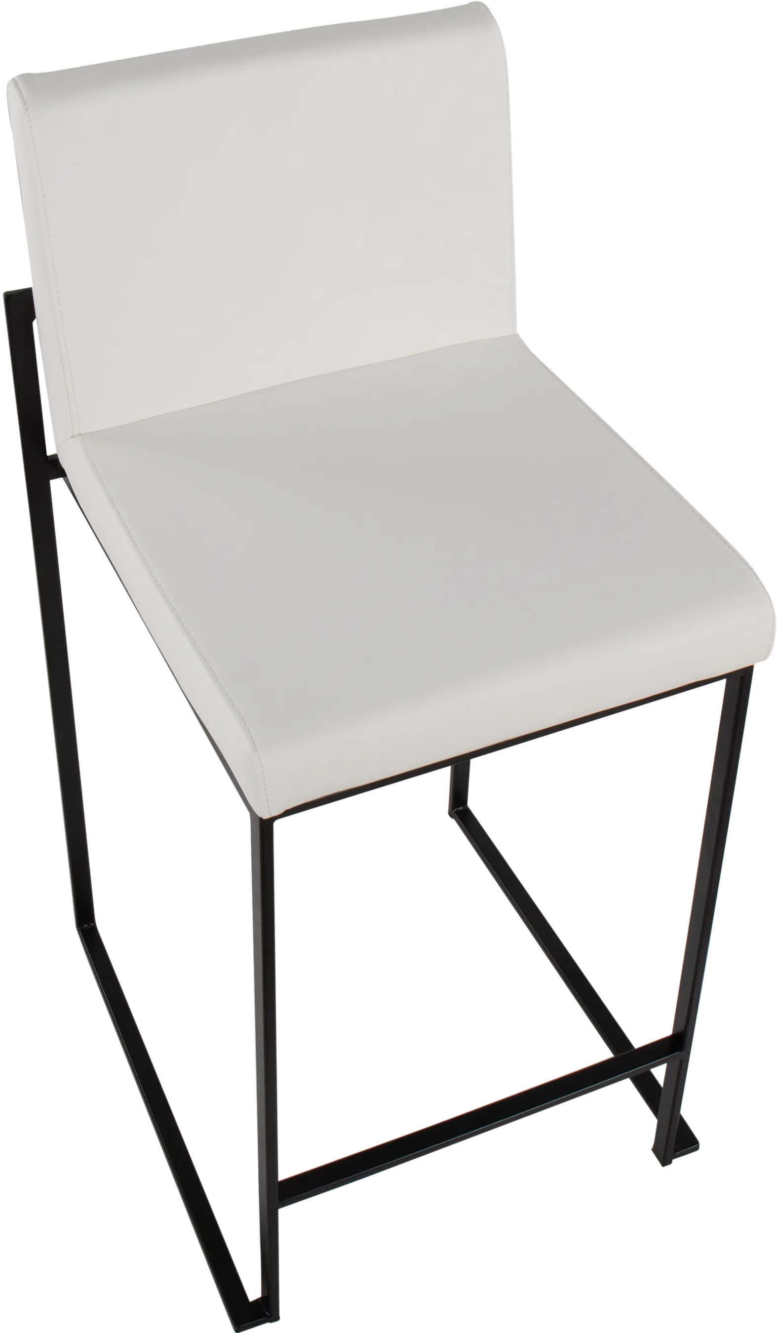 B26-FUJIHB BKW2 Fuji Black and White Counter Height Stool, Set of 2-6