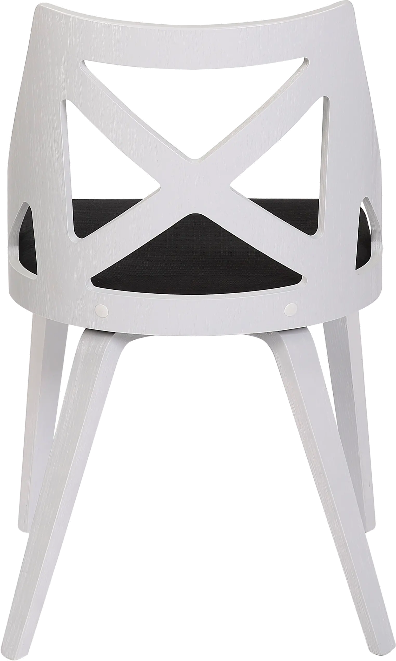 CH-CHARLOT WTXTCHAR2 Charlotte White & Charcoal Dining Chairs, Set of 2-4