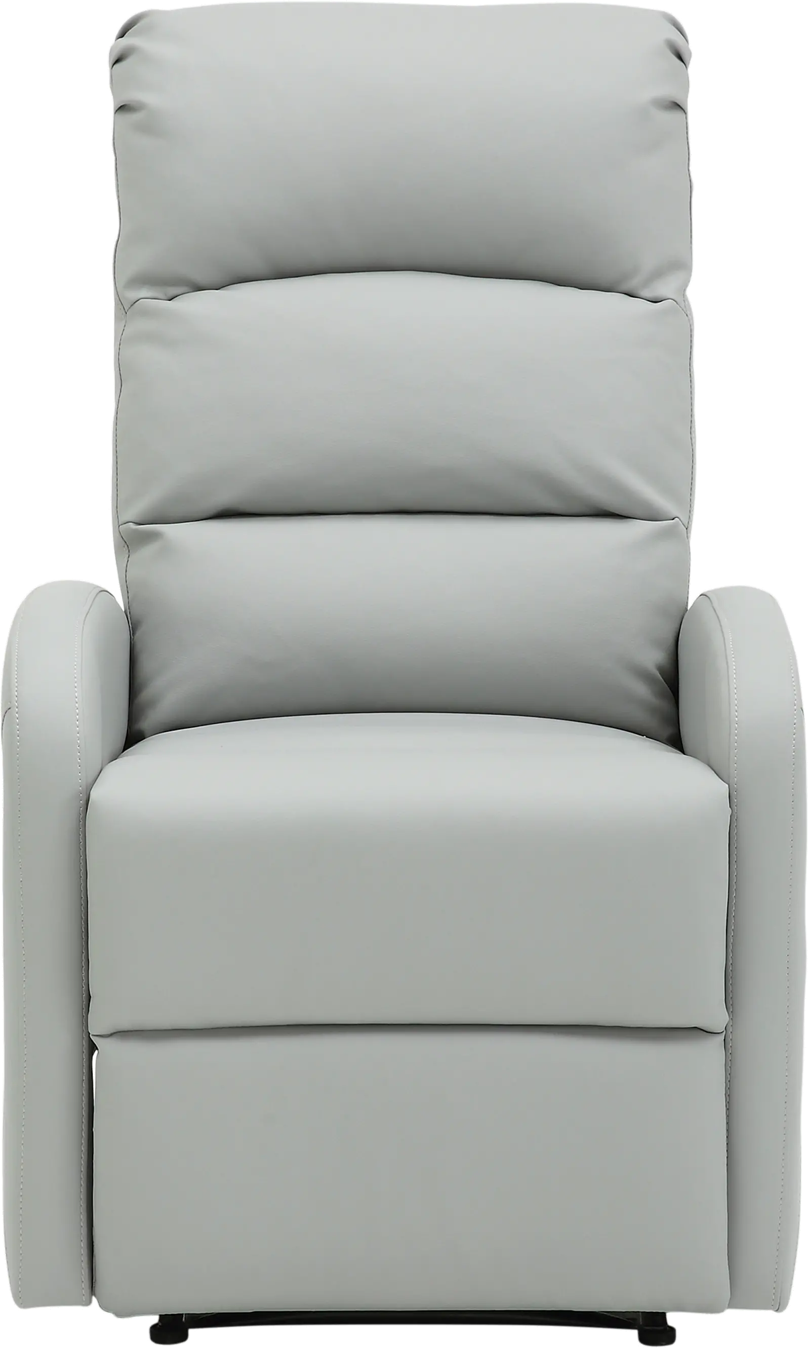 RCL-DORMI LGY Dormi Light Gray Faux Leather Manual Recliner-1