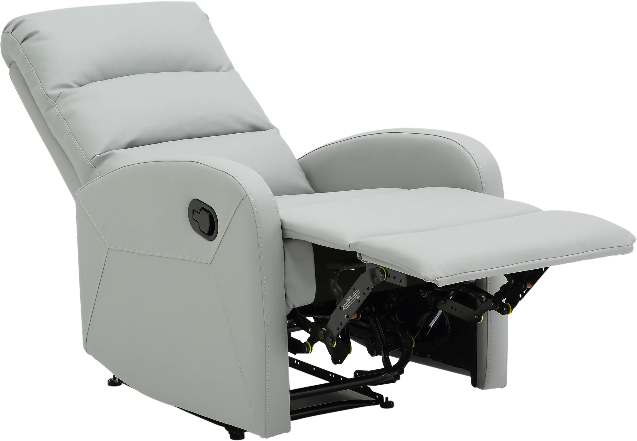RCL-DORMI LGY Dormi Light Gray Faux Leather Manual Recliner-4
