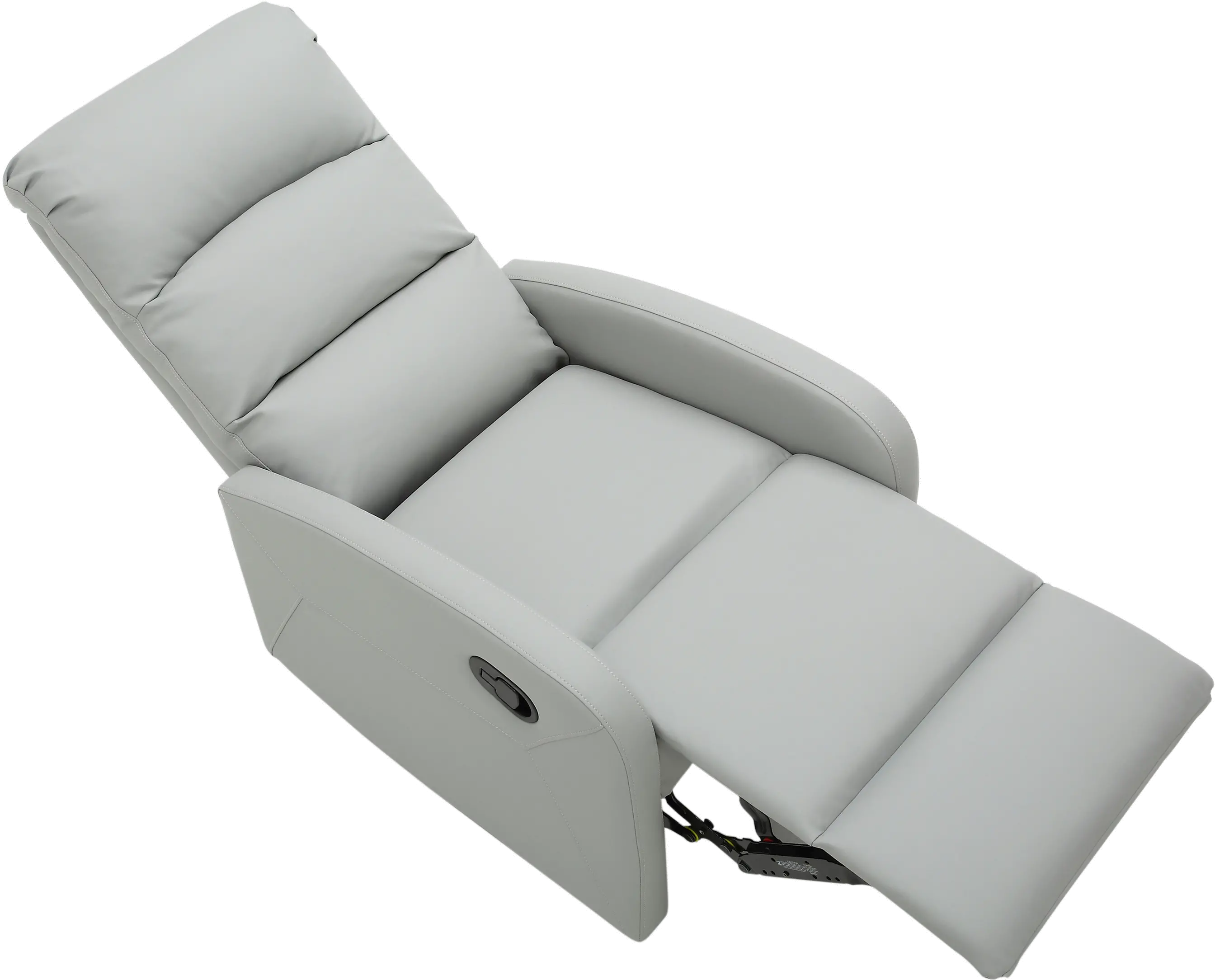 RCL-DORMI LGY Dormi Light Gray Faux Leather Manual Recliner-5