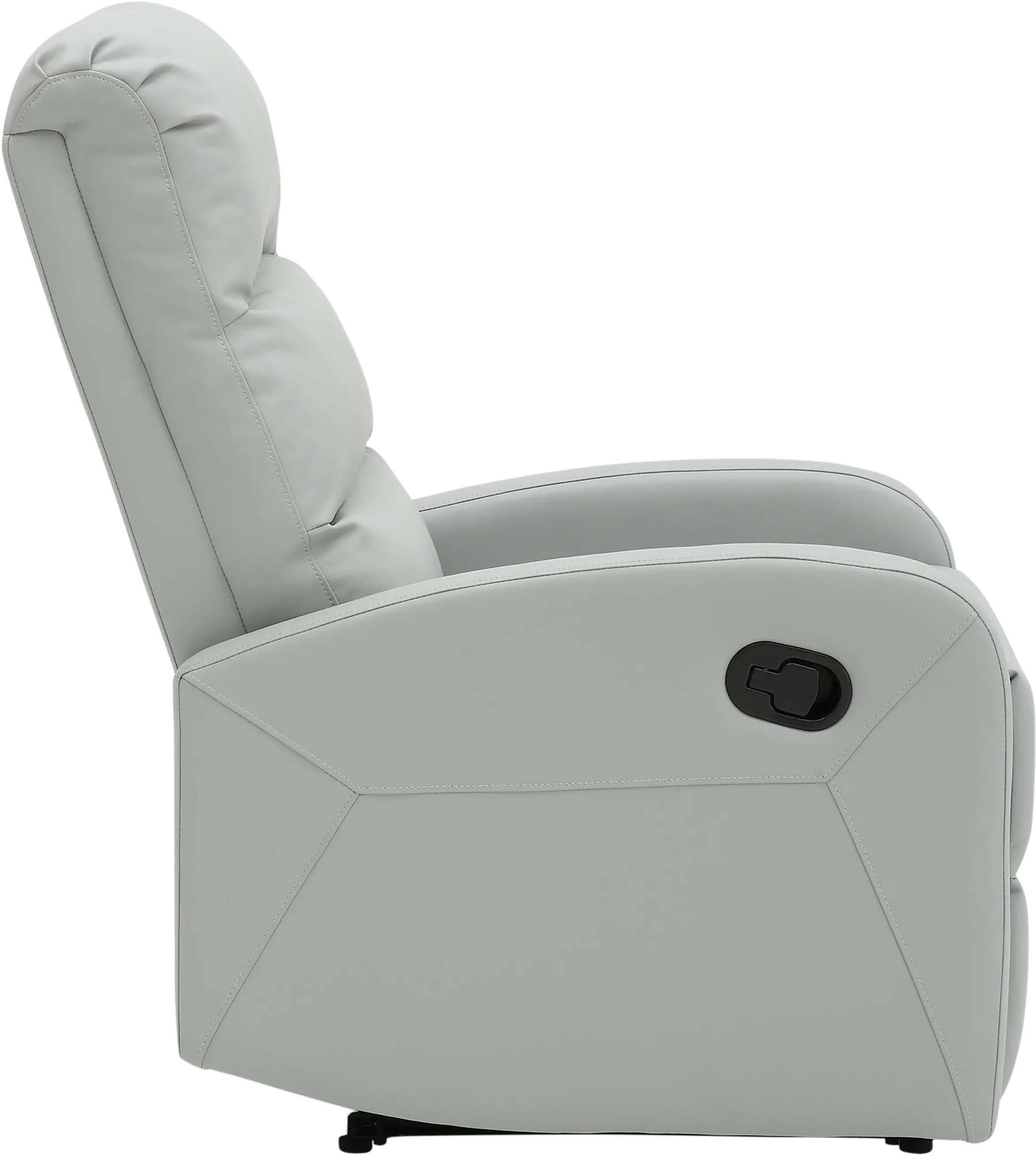 RCL-DORMI LGY Dormi Light Gray Faux Leather Manual Recliner-6