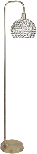 FL61-CANBEL-DBL AUK9 Canbel Gold & Crystal Floor Lamp