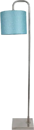 FL62-ABEL-DBL NITQ Abel Turquoise & Silver Arched Floor Lamp