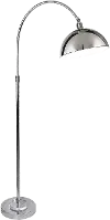 FL63-EMRY-DBL NI Emery Silver Metal Arched Floor Lamp