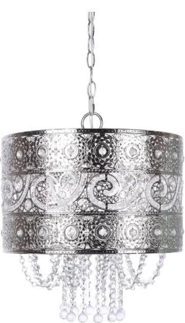 PL9-TANGIER-WPL NIK9 Tangier Nickel Pendant Light with Crystal Dangles-1