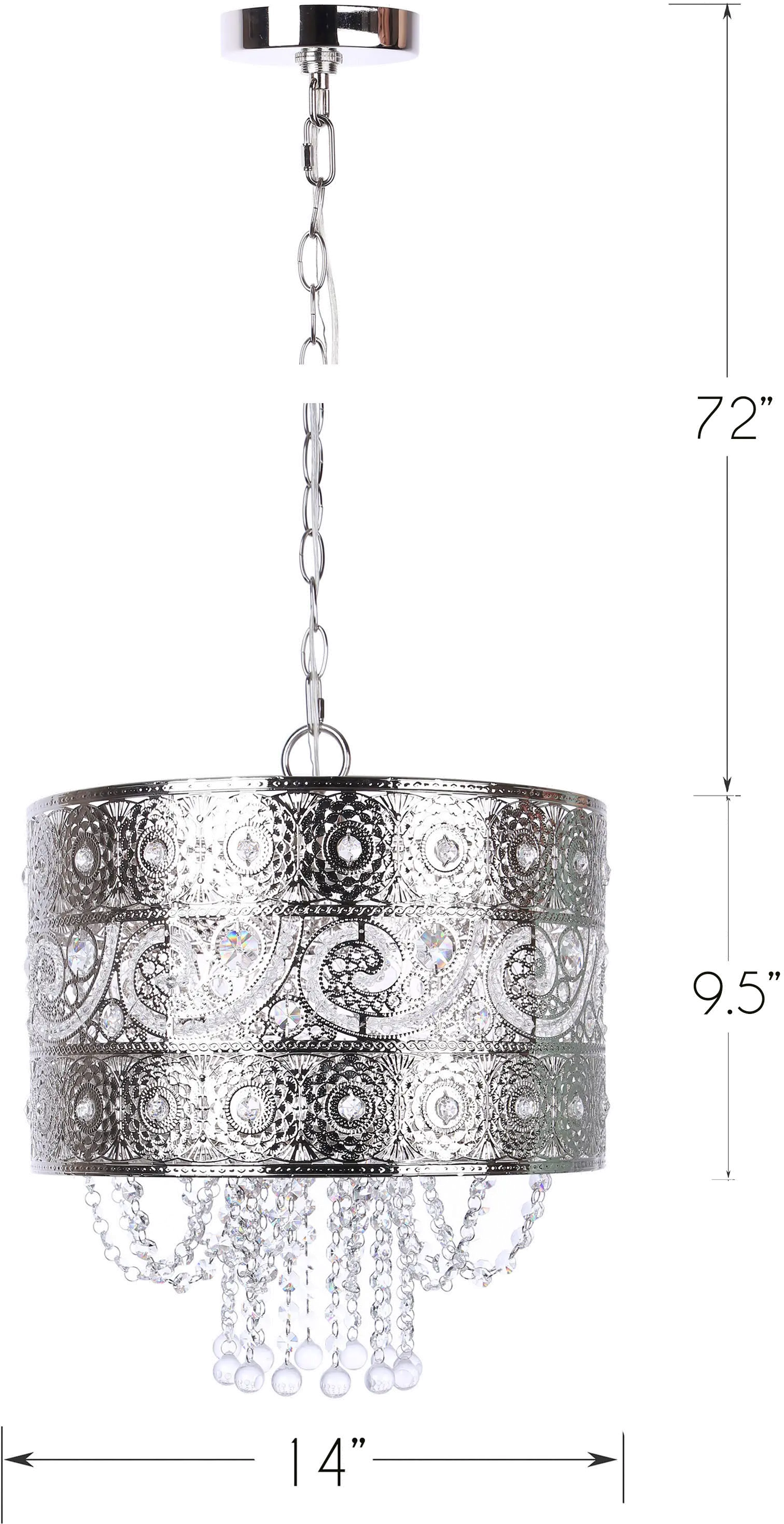 PL9-TANGIER-WPL NIK9 Tangier Nickel Pendant Light with Crystal Dangles-2