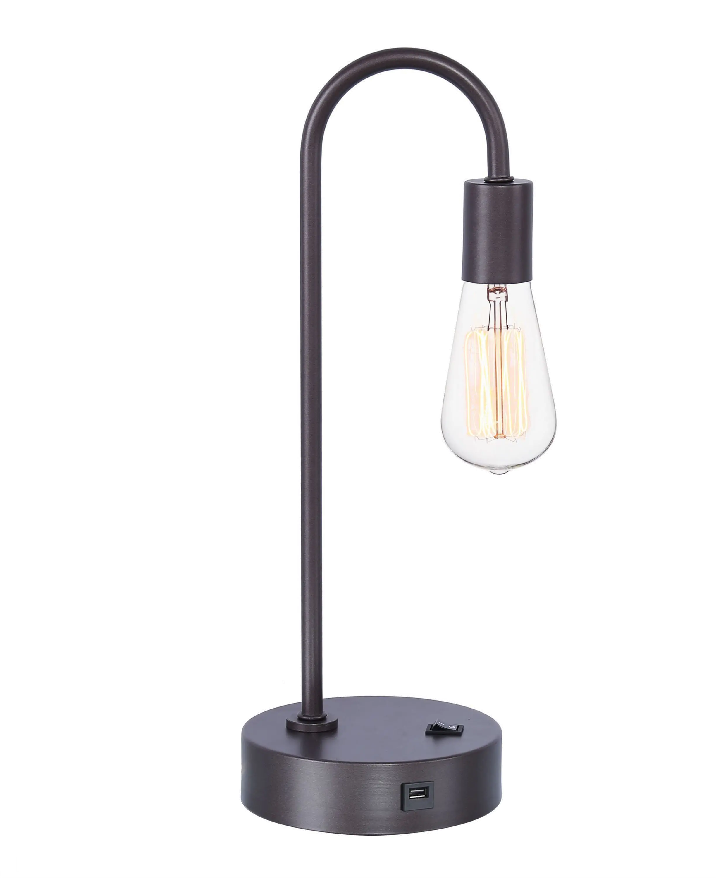 TL17-CANE-DBL GY Cane Slate Gray Exposed Blub Desk Lamp-2