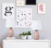 TL20-CLAUDIA-KTL PKW2 Claudia Rose Ceramic Table Lamps, Set of 2