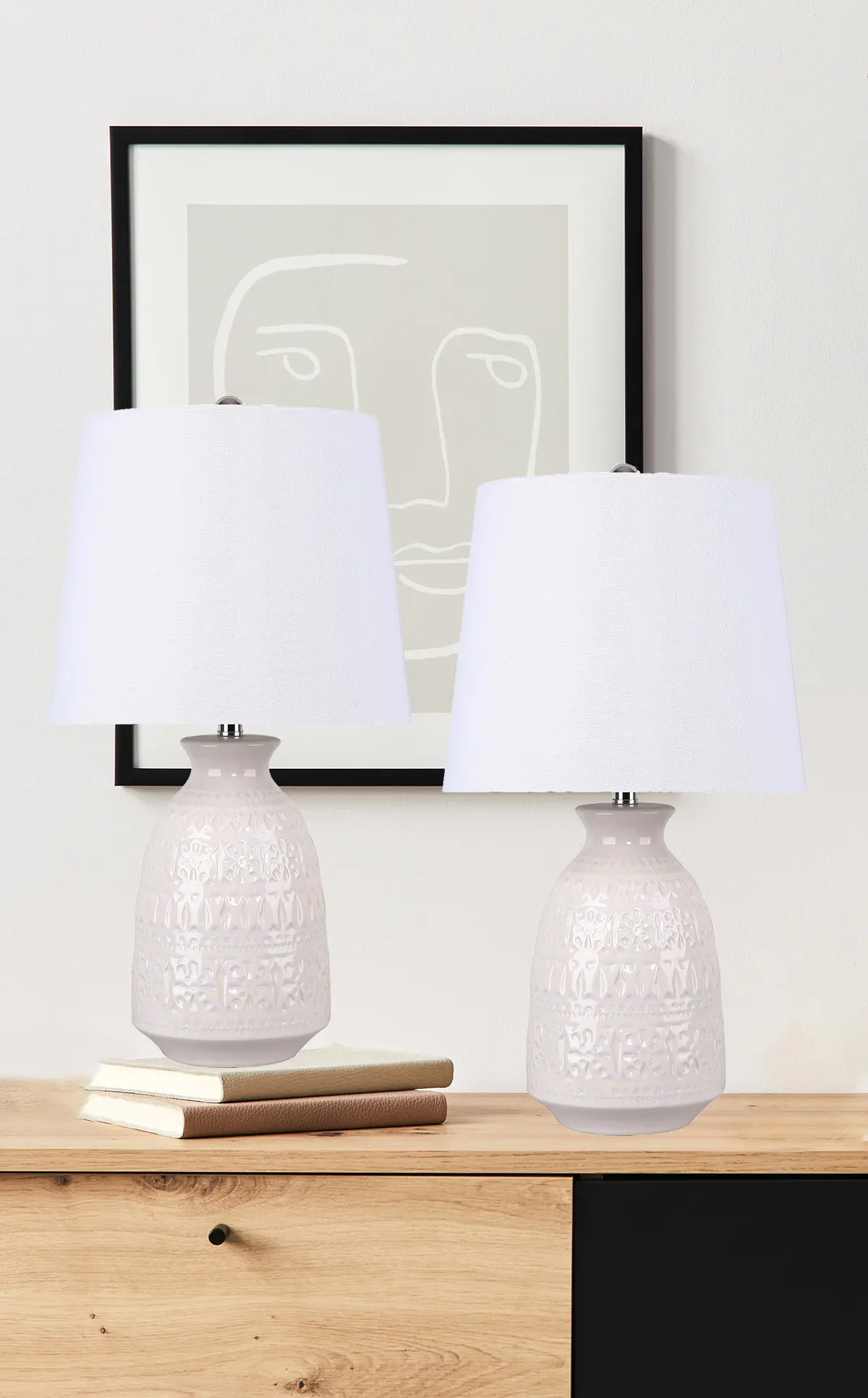 TL20-CLAUDIA-KTL WW2 Claudia Cream Ceramic Table Lamps, Set of 2-2