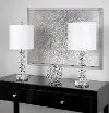 TL23-DIAMSTK-RBW K9W2 Diamond Chrome Table Lamps, Set of 2