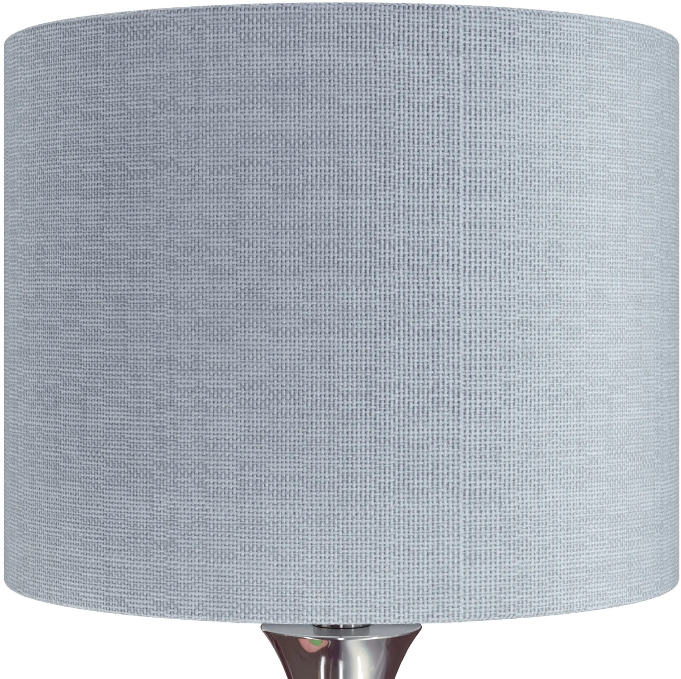 TL24-LENUXE-DBL NILGY2 Lenuxe Polished Nickel Table Lamps with Sparkly Gray Shades, Set of 2-3
